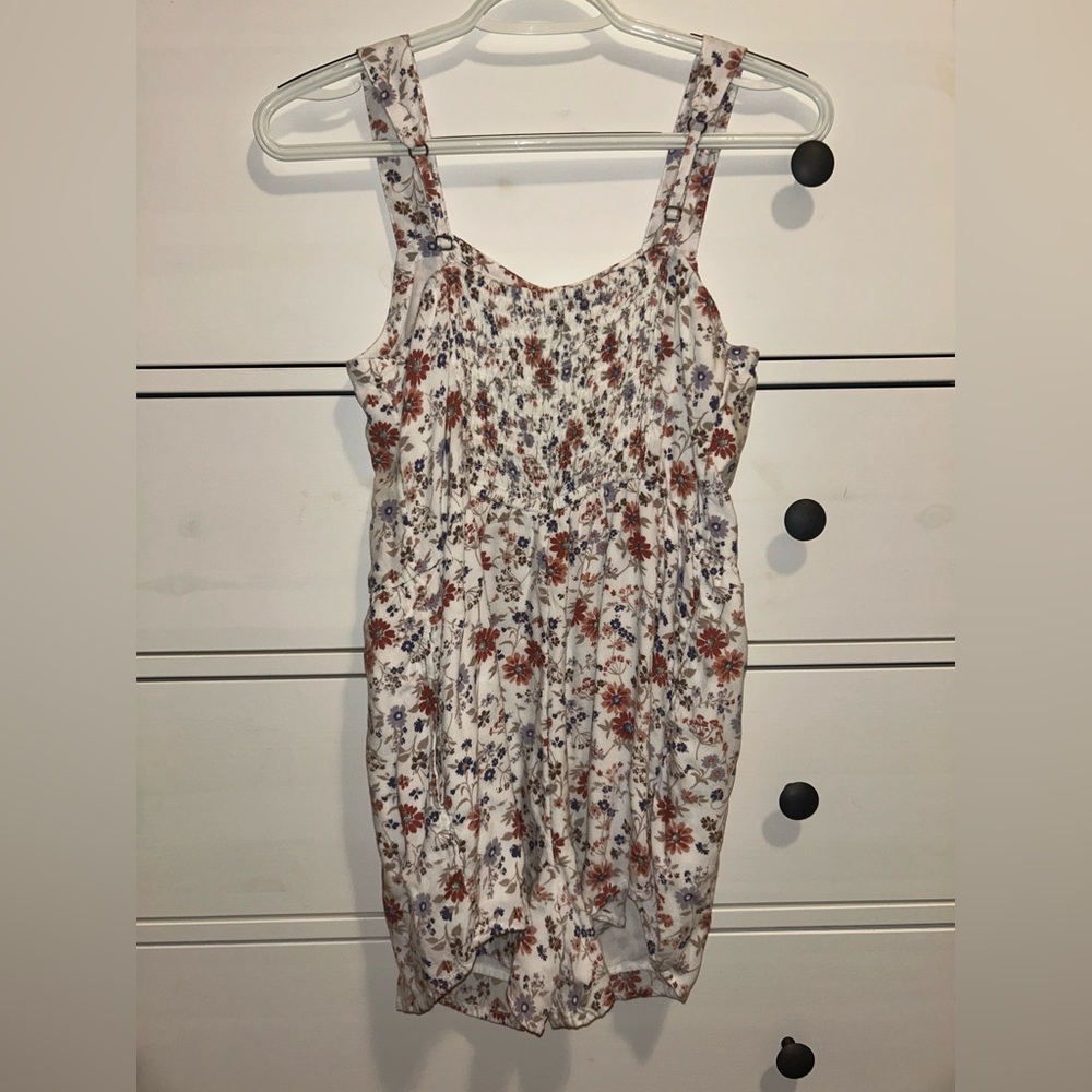 Abercrombie Kids Floral Print Romper - White and Multicolor